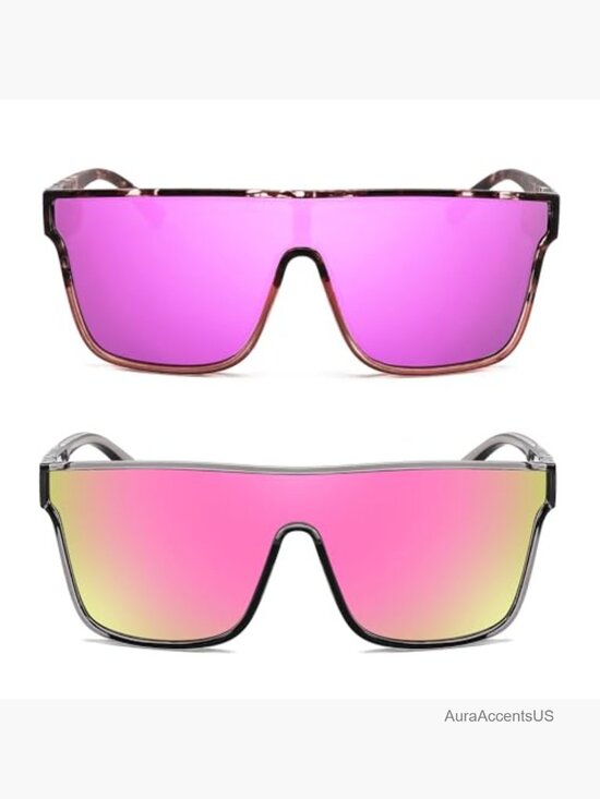 Oversized Mirrored Square Sunglasses UV400 for Driving Beach Travel main image 3